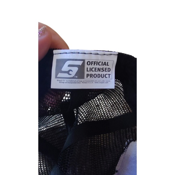 Snap On Tool Mesh Snap Back Cat Trucker Hat Patch Embroidered Spellout Logo - Picture 5 of 9